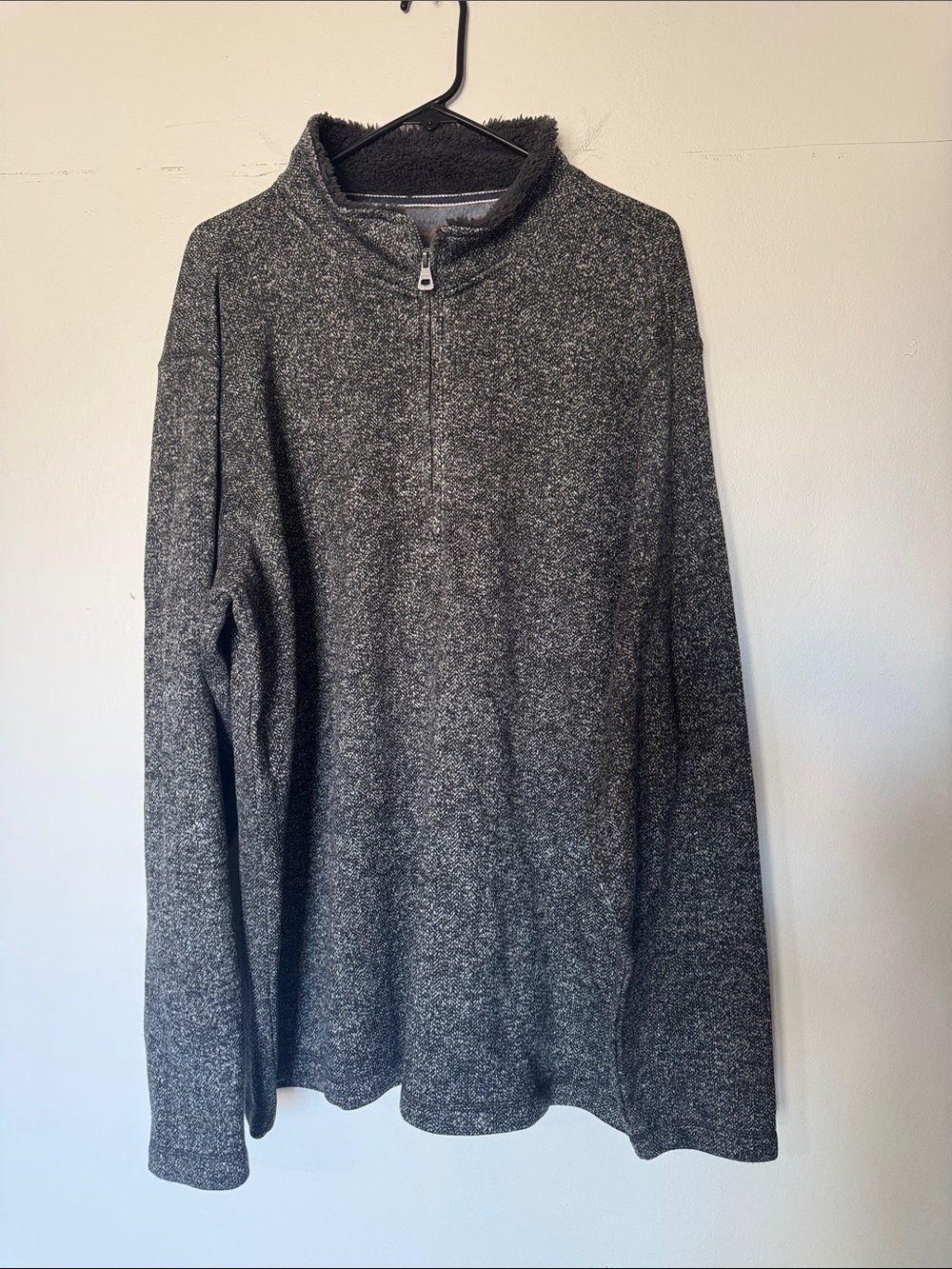 Weatherproof Men's Charcoal Marled Quarter-Zip Sweater